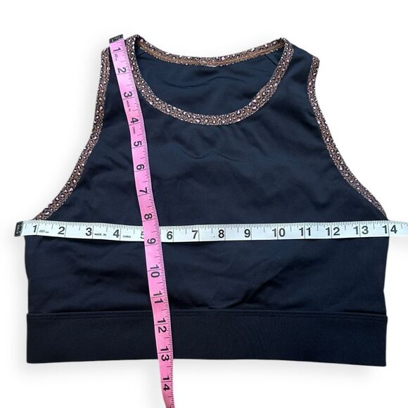 FABLETICS Women’s Black with Leopard Print Trim Trinity High Impact Sports Bra S - Picture 6 of 6